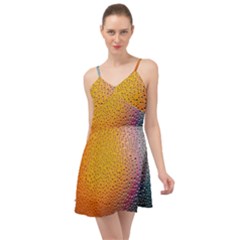 Rain Drop Abstract Design Summer Time Chiffon Dress by Excel