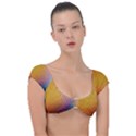 Rain Drop Abstract Design Cap Sleeve Ring Bikini Top View1