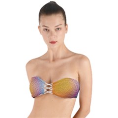 Rain Drop Abstract Design Twist Bandeau Bikini Top by Excel