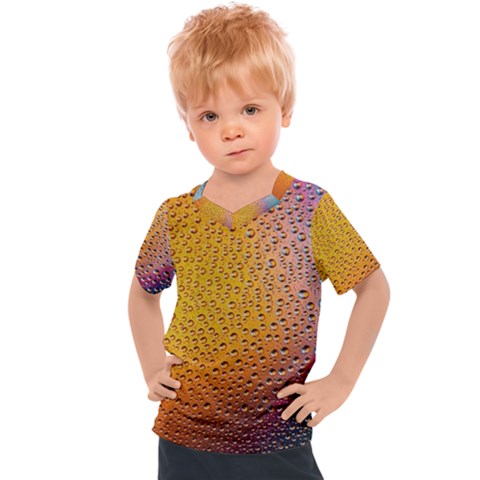 Rain Drop Abstract Design Kids  Sports Tee by Excel