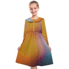 Rain Drop Abstract Design Kids  Midi Sailor Dress by Excel