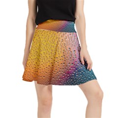 Rain Drop Abstract Design Waistband Skirt by Excel