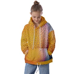 Rain Drop Abstract Design Kids  Oversized Hoodie