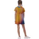 Rain Drop Abstract Design Kids  Asymmetric Collar Dress View2