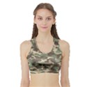 Camouflage Design Sports Bra with Border View1