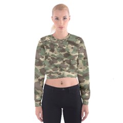 Camouflage Design Cropped Sweatshirt