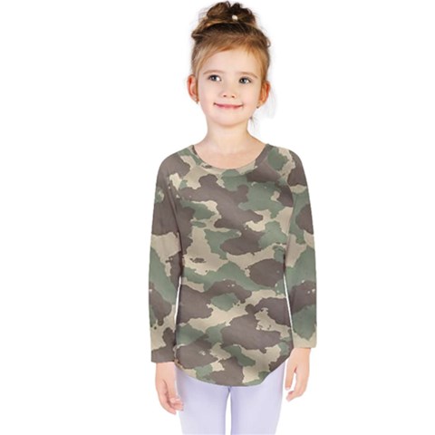 Camouflage Design Kids  Long Sleeve Tee by Excel