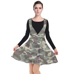 Camouflage Design Plunge Pinafore Dress by Excel