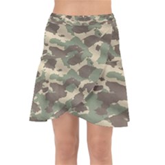 Camouflage Design Wrap Front Skirt