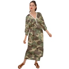 Camouflage Design Grecian Style  Maxi Dress by Excel