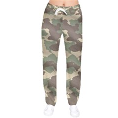 Camouflage Design Women Velvet Drawstring Pants by Excel