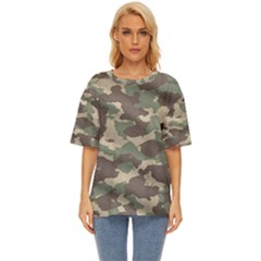 Camouflage Design Oversized Basic Tee by Excel