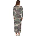 Camouflage Design Long Sleeve Longline Maxi Dress View4