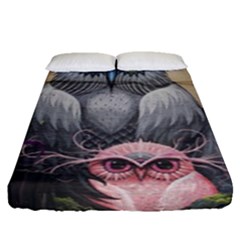 Graffiti Owl Design Fitted Sheet (queen Size) by Excel