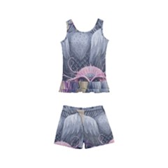 Graffiti Owl Design Kids  Boyleg Swimsuit by Excel