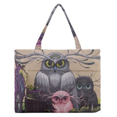 Graffiti Owl Design Zipper Medium Tote Bag by Excel