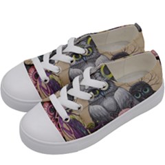 Graffiti Owl Design Kids  Low Top Canvas Sneakers by Excel