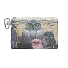 Graffiti Owl Design Canvas Cosmetic Bag (medium) by Excel