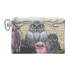 Graffiti Owl Design Canvas Cosmetic Bag (large) by Excel