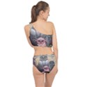 Graffiti Owl Design Spliced Up Two Piece Swimsuit View2