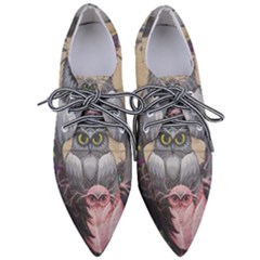 Graffiti Owl Design Pointed Oxford Shoes by Excel