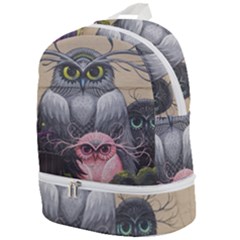 Graffiti Owl Design Zip Bottom Backpack by Excel