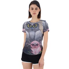 Graffiti Owl Design Back Cut Out Sport Tee by Excel