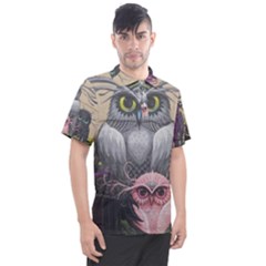 Graffiti Owl Design Men s Polo Tee