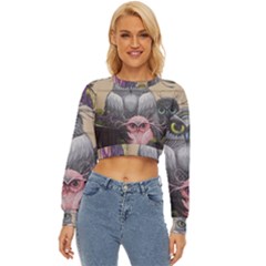 Graffiti Owl Design Lightweight Long Sleeve Sweatshirt by Excel