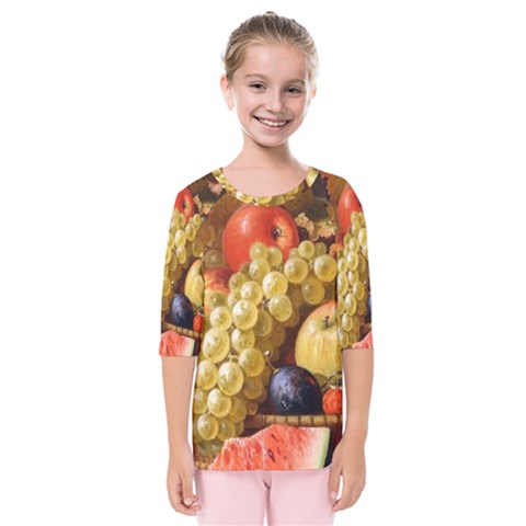 Fruits Kids  Quarter Sleeve Raglan Tee by Excel