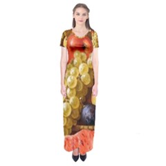 Fruits Short Sleeve Maxi Dress