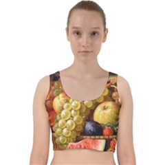 Fruits Velvet Racer Back Crop Top by Excel