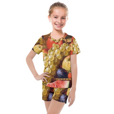 Fruits Kids  Mesh Tee And Shorts Set by Excel