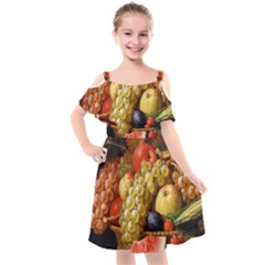 Fruits Kids  Cut Out Shoulders Chiffon Dress by Excel