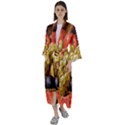 Fruits Maxi Satin Kimono View1