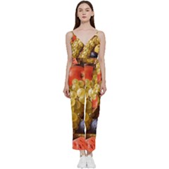 Fruits V-neck Camisole Jumpsuit by Excel