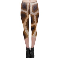 Giraffe Skin Design Capri Leggings  by Excel