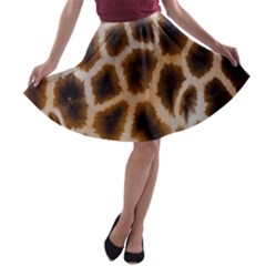 Giraffe Skin Design A-line Skater Skirt by Excel