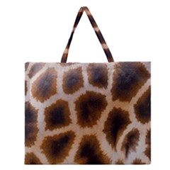 Giraffe Skin Design Zipper Large Tote Bag by Excel