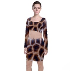 Giraffe Skin Design Top And Skirt Sets by Excel