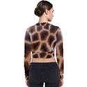 Giraffe Skin Design Long Sleeve Zip Up Bomber Jacket View2