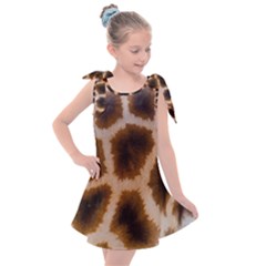 Giraffe Skin Design Kids  Tie Up Tunic Dress by Excel