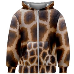 Giraffe Skin Design Kids  Zipper Hoodie Without Drawstring