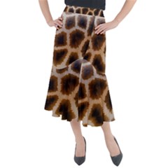 Giraffe Skin Design Midi Mermaid Skirt by Excel