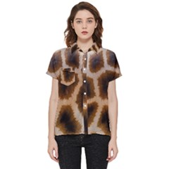 Giraffe Skin Design Short Sleeve Pocket Shirt by Excel