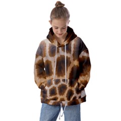 Giraffe Skin Design Kids  Oversized Hoodie