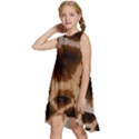 Giraffe Skin Design Kids  Frill Swing Dress View2