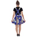 Hand-drawn-cute-sloth-pattern-background Velvet Suspender Skater Skirt View2