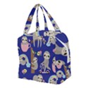 Hand-drawn-cute-sloth-pattern-background Boxy Hand Bag View2