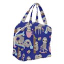 Hand-drawn-cute-sloth-pattern-background Boxy Hand Bag View3